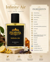 The Zagirdar Infinite Air Eau De Parfum – 100 ml | Premium Fresh Aromatic Long Lasting Perfume
