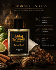 The Zagirdar Spice Blast Eau De Parfume for Men | Premium Long Lasting Perfume | Woody Spicy Fragrance | 100ml