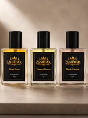 Blue Heat, Dark Desire & Desert Storm 30 ML Perfume Combo – 3 Premium Fragrances Gift Set