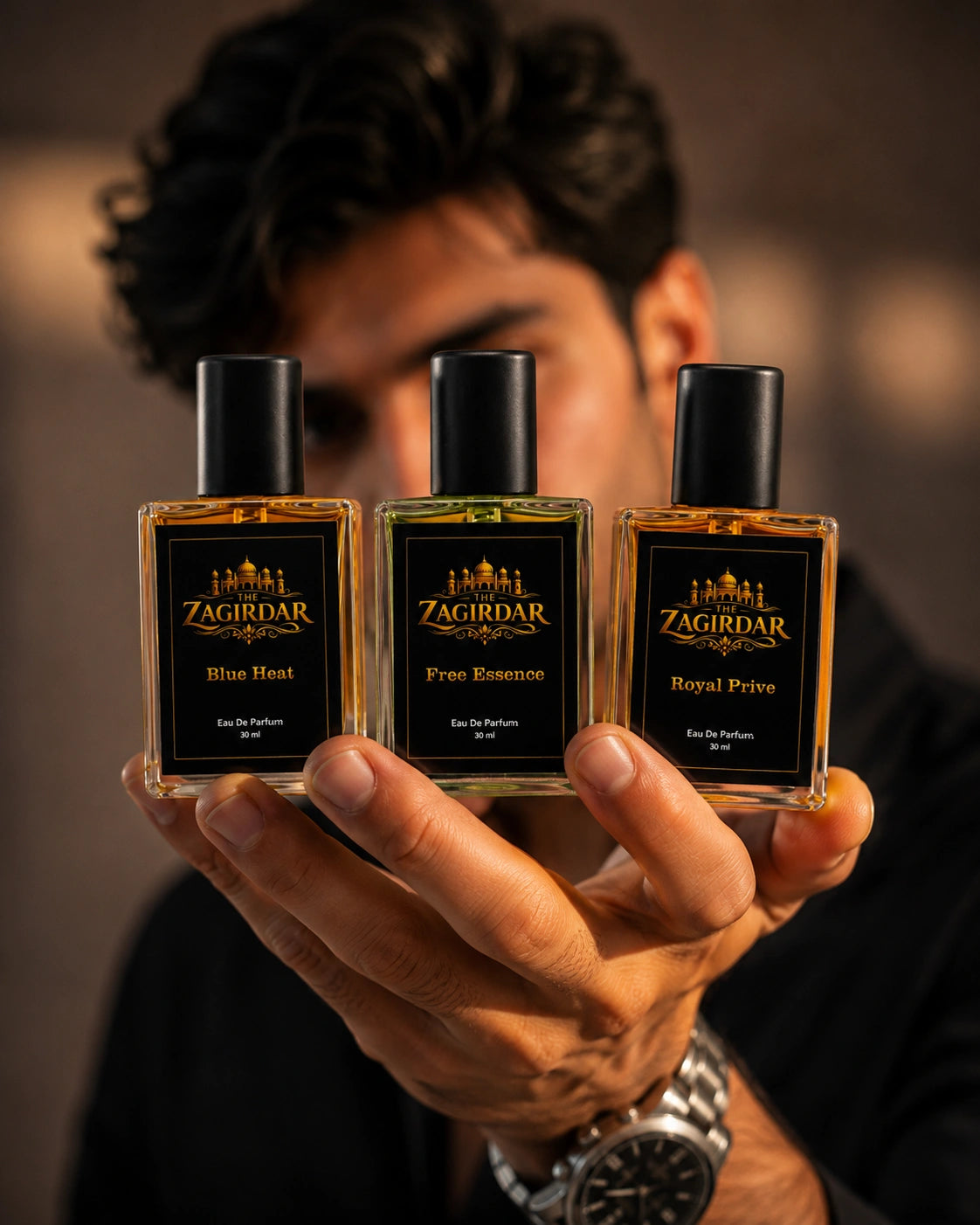 Blue Heat, Royal Prive & Free Essence 30 ML Perfume Combo – 3 Premium Fragrances Gift Set