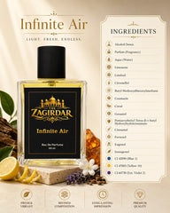 The Zagirdar Infinite Air Eau De Parfum – 100 ml | Premium Fresh Aromatic Long Lasting Perfume