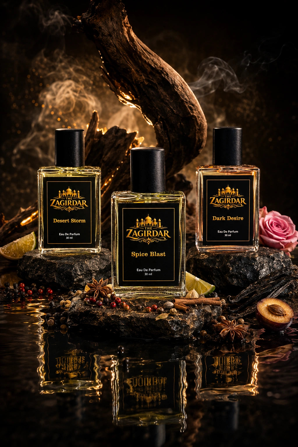 Spice Blast, Desert Storm & Dark Desire 30 ML Perfume Combo – 3 Premium Fragrances Gift Set