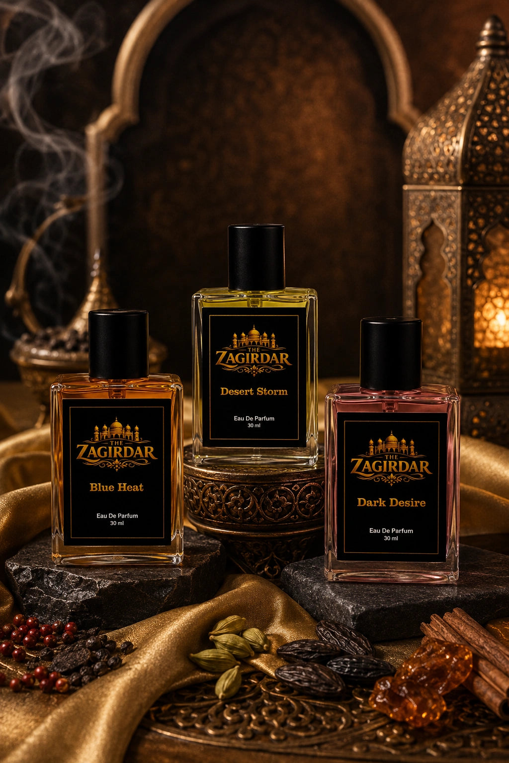 Blue Heat, Desert Storm & Dark Desire 30 ML Perfume Combo – 3 Premium Fragrances Gift Set