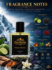The Zagirdar Desert Storm Eau De Parfum | Long Lasting Perfume for Men | 100 ml ⭐