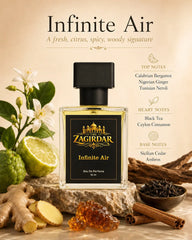 The Zagirdar Infinite Air Eau De Parfum – 50 ml | Premium Fresh Aromatic Long Lasting Perfume