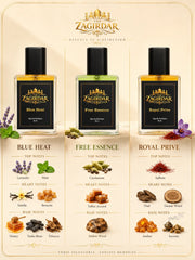 Blue Heat, Royal Prive & Free Essence 30 ML Perfume Combo – 3 Premium Fragrances Gift Set