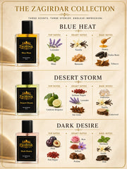 Blue Heat, Desert Storm & Dark Desire 30 ML Perfume Combo – 3 Premium Fragrances Gift Set