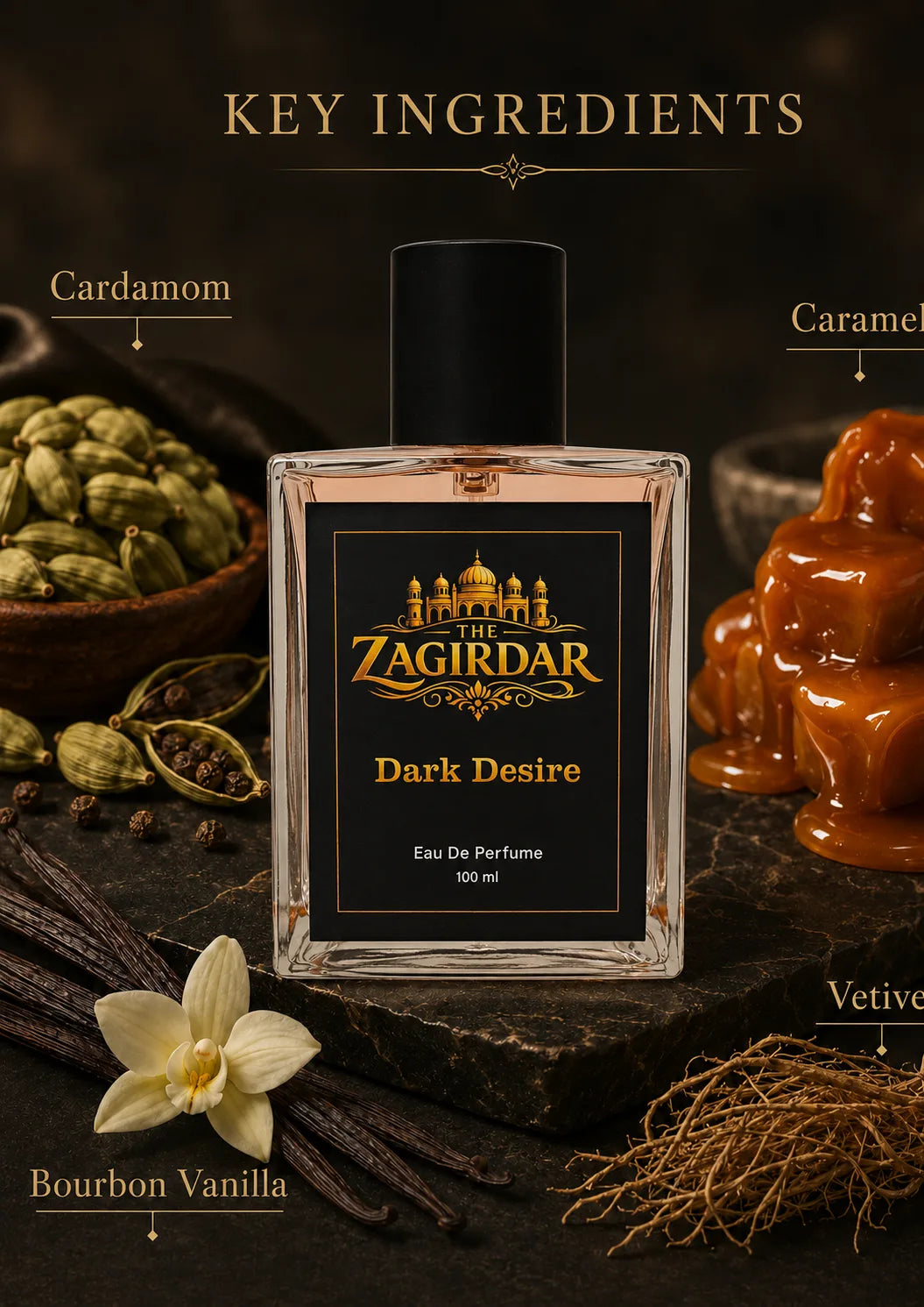 The Zagirdar Dark Desire Eau De Parfum | Long Lasting Perfume for Men | 100 ml